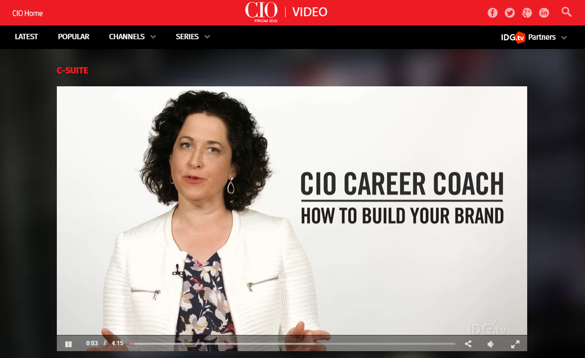 CIO Career Coach. How to build your brand